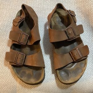 Birkenstock Milano Brown Suede sandals